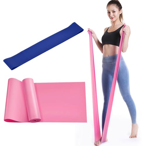 2er-Set Fitnessband & Widerstandsband – 20lb Latex Resistance Bänder für Ganzkörpertraining,Fitnessbänder Widerstandsbänder, Gymnastikband,Widerstandsbänder,– Ideal für Anfänger