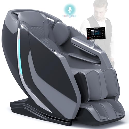 PUDO 4D Massagesessel Massagestuhl Ganzkörpermassage: Massagesessel mit Wärmefunktion Massage Stuhl Massage Chair - Schwarzgrau