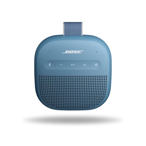 Bose Neu Tragbarer SoundLink Micro Lautsprecher (2. Gen.), kabelloser Außen-Lautsprecher mit bis zu 12 Stunden Akkulaufzeit, wasserdicht und staubdicht, Blue Dusk