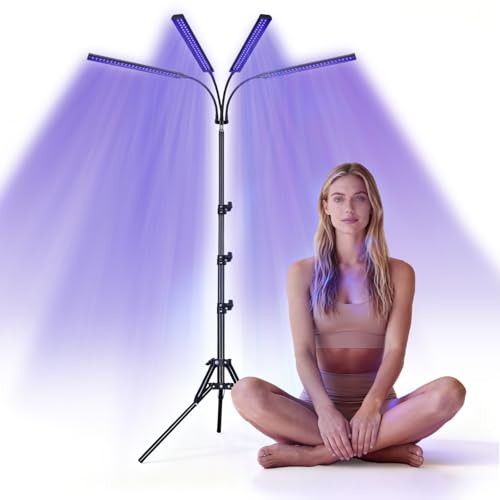 Bräunungslicht Solarium Portable Tanning Lamp für Home Gesichtsbräunung Tageslicht für Gesicht und Körper für zu Hause with Adjustable Stand (Stil A)