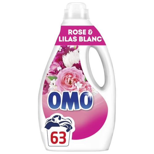 Omo Flüssigwaschmittel, Rosa, Flieder, Weiß, 2,646 l, 63 Waschgänge