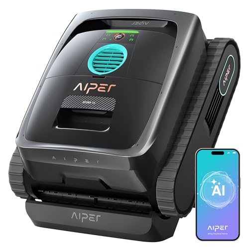 (2026 Neu) Aiper Scuba V3 Poolroboter Akku für Wand und Boden mit KI-Vision, Leichter Poolsauger, Leistungsstarke Saugleistung, 3 μm Filter, Wasserlinienreinigung, für Pools bis zu 200 m²