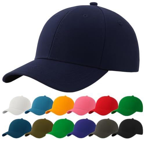 4sold Baseball Cap Baumwolle, Unisex Baseballkappe Herren Damen, Verstellbar Einheitsgröße, Sonnenmütze, Leicht & Atmungsaktiv, Sport Freizeit Outdoor