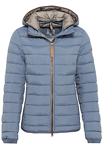 camel active Damen Steppjacke mit Abnehmbarer Kapuze Blau, womenswear-44