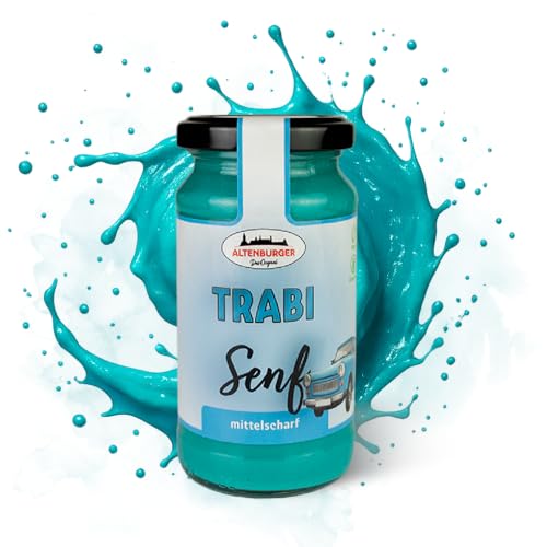 Trabi Senf - mittelscharfer, blauer Senf (200ml Glas)