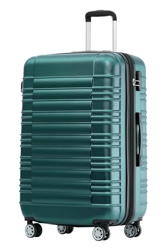 BEIBYE Reisekoffer 2088 Hartschalekoffer Gepäck Koffer Trolley Bordcase Handgepäck M in 14 Farben (Dunkelgrün)