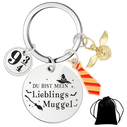 TUZELIYA Harry Personalisiert Fanartikel Schlüsselanhänger -Du Bist Mein Lieblings Muggel, Beste Freundin Geschenke für Freundin, Ostergeschenke Geburtstagsgeschenk Freundin Schwester Frauen