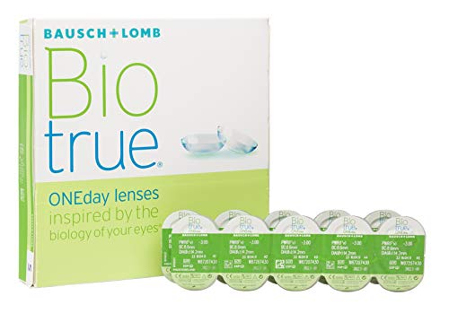 Bausch und Lomb Biotrue ONEday Tageslinsen, sphärische Kontaktlinsen, weich, 90 Stück BC 8.6 mm / DIA 14.2 / -3 Dioptrien