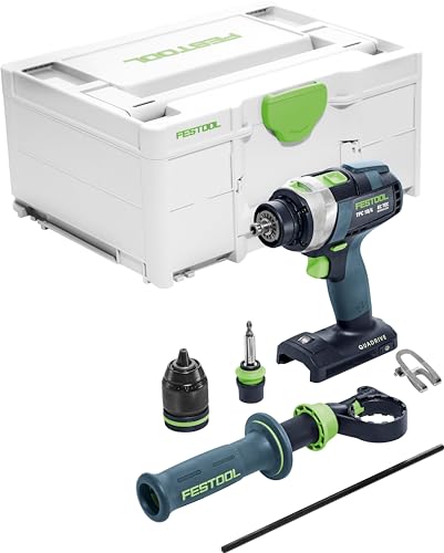 Festool Akku-Schlagbohrschrauber TPC 18/4 I-Basic QUADRIVE (mit Werkzeugfutter, Magnet-Bithalter, FastFix Schnellspannbohrfutter, Zusatzhandgriff, Bit PZ 2, Gürtelclip), im Systainer