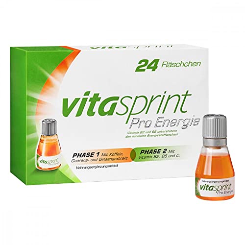 Vitamine - Vitasprint Pro Energie, 24 St. – Das Nahrungsergänzungsmittel mit dem Extraschub* Vitamin B6 und Vitamin C, Ginsengwurzel- und Guaranasamen-Extrakt