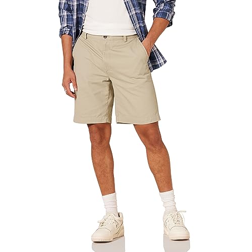 Amazon Essentials Herren Classic-Fit-Chino-Shorts, 23cm, Kaki, 34W