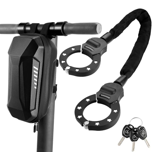 E Scooter Schloss 8mm, Handschellenschloss, Fahrradschlossmit Schlüssel, Hochsicherheits-Schlösse, 93cm Hochsicherheits-Schlösser, mit 3L Wasserdichte Tasch, für E Scooter/Fahrräder/E-Bike/Motorrad