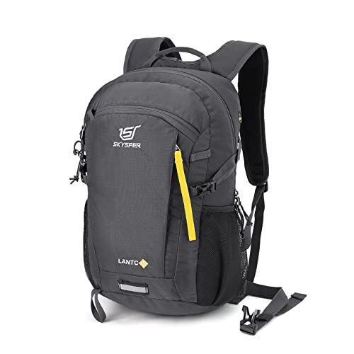 SKYSPER Leicht Wanderrucksack Klein Rucksack mit Rückenbelüftung Trekkingrucksack aus atmungsaktivem 3D Air Mesh Polyester Camping Outdoor Wandern Rucksack