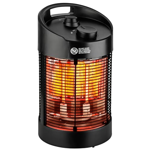 Heimwert Infrarot Stand Heizstrahler – Sofortige Wohlfühlwärme für Terrasse & Innenbereich, mobil & effizient, geräuschlos & allergikerfreundlich - Testurteil Sehr gut (41cm Höhe)