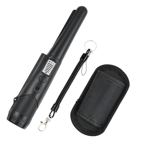 Focenat Pinpointer Metalldetektor IP66 wasserdicht, tragbar mit 360° Scan, LED-Taschenlampe, Audio-/Vibrationsalarm, Handheld Metalldetektor für Gold, Silber, Münzen, Nagel, Relikte
