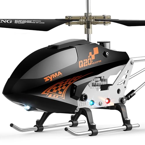 Syma Q20 RC Hubschrauber für Kinder 8-12 und Anfänger, ferngesteuerter Hubschrauber mit Höhenhaltung, 2 Geschwindigkeitsmodi und Gyroskop, Legierung Körper Indoor Flying Helicopter Spielzeug