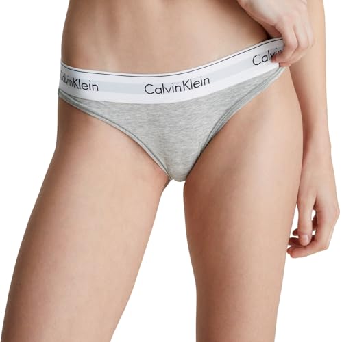 Calvin Klein Damen Slip Bikini Form Unterwäsche, Grau (Grey Heather), M
