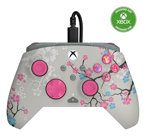 Turtle Beach Rematch Advanced Cherry Blossom Wired Gaming Controller Lizenziert für Xbox Series X, S, Xbox One und Windows PC, mit zuweisbaren Tasten und Rumble-Feature-Motoren