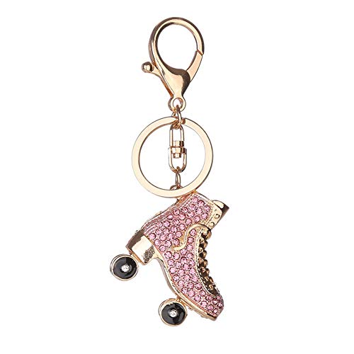 Frauen Mädchen Schlüsselanhänger Kreative Rollschuhe Form Strass Anhänger Schmuck Schlüsselanhänger Tragbarer Hängender Schlüsselhalter Zubehör Handtasche Tasche Charm Dekor Ornament