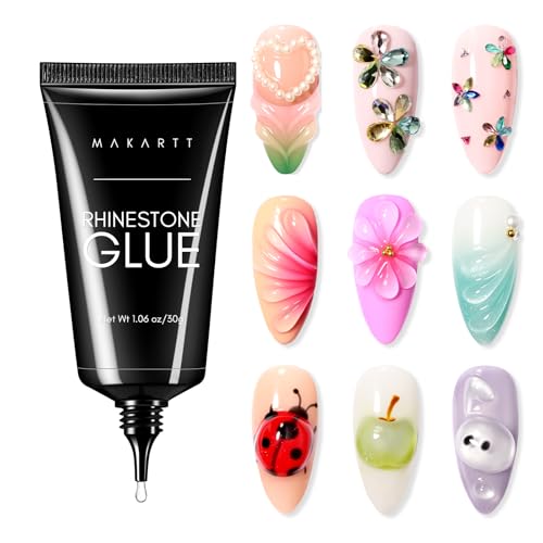Makartt Rhinestone Glue Gel 3D Nail Art Super Kleber für Strasssteine 30g