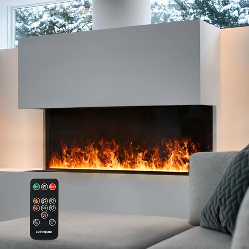 Mexhom Wasserdampf-Kamin, Flamme elektrischer Kamin, 50cm, Keine Heizung
