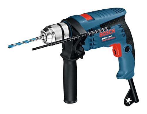 Bosch Professional Schlagbohrmaschine GSB 13 RE (Leistung 600 Watt, inkl. Tiefenanschlag 210mm, Schnellspannbohrfutter 13mm)