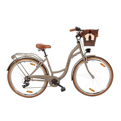 Goetze Mood Damenrad 28 Zoll, 7-Gang mit Korb, Caffè Latte | Braun