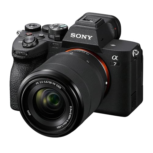 Sony Alpha 7 IV spiegellose Vollformatkamera austauschbar mit 28-70mm Zoomobjektiv