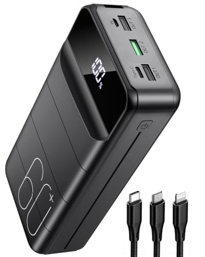 Power Bank 60000mAh, 22,5 W USB-C Schnellladung Große Power Bank