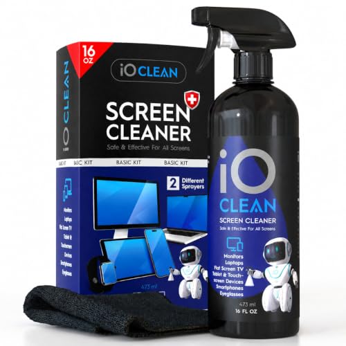 iO Clean Bildschirmreiniger-Spray für LCD-, LED- und OLED-Displays, 473ml