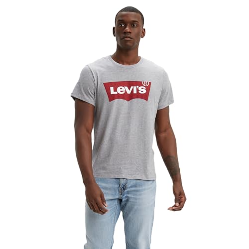Levi's Herren Graphic Set-In Neck T-Shirt, Batwing Logo, Grey, XXL