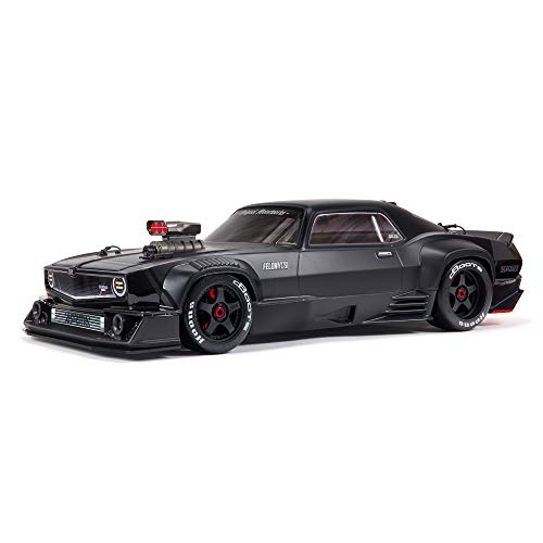 ARRMA 1/7 FELONY 6S BLX Street Bash All-Road Muscle Car RTR (betriebsbereiter Sender und Empfänger enthalten, Batterien und Ladegerät erforderlich), schwarz, ARA7617V2T1