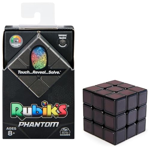 Rubik’s Phantom 3x3 Zauberwürfel, der Klassische 3x3 Cube mit Thermo-Twist, die Farbfelder leuchten erst bei Warmer Berührung, für Logik Akrobaten ab 8 Jahren