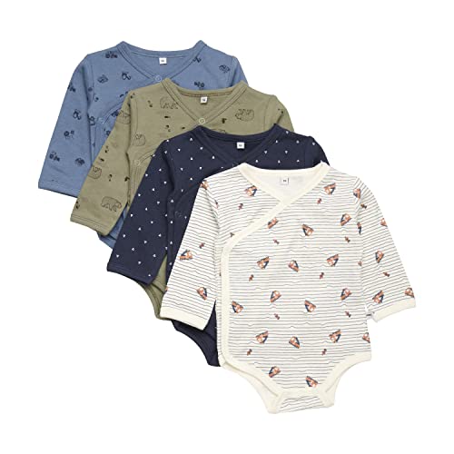 PIPPI Unisex Baby Body Wrap AO-printed (4-pack) Formender Body, 80