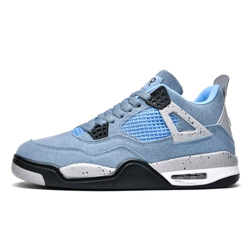 Sneaker Herren Damen Retro Skateboardschuhe Laufschuhe Turnschuhe mit Luftpolster Walkingschuhe Studenten Anti-Rutsch leichter Jungen Mädchen Basketballschuhe modisch Sportschuhe (Blassblau,43)