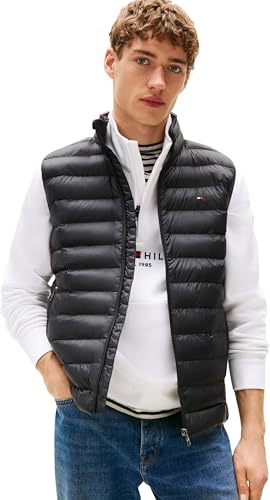 Tommy Hilfiger Herren Core Packable Recycled Vestmw0mw39989 Weste, Black (Black), M EU