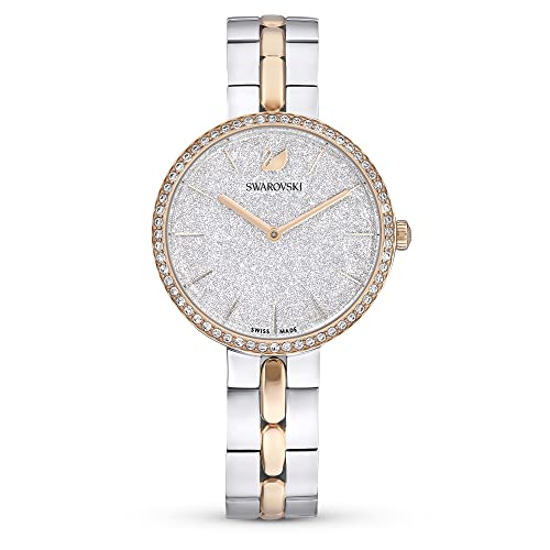 Swarovski Cosmopolitan Uhr, Damenuhr mit Silberfarbenem Zifferblatt, Swarovski Kristallen und Edelstahlarmband