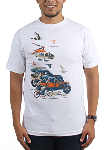 LRG Das schwere Verfolgungs-T-Shirt der Männer, Medium, White