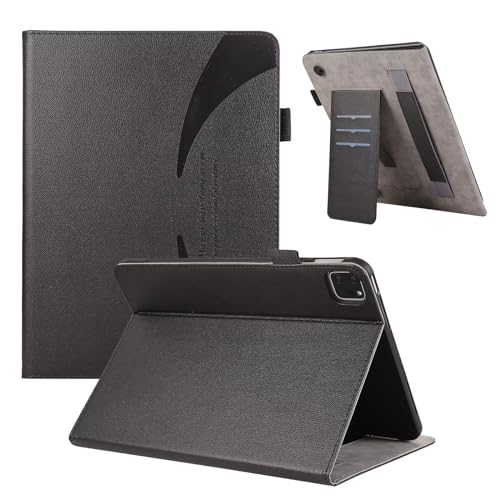 Handyhülle für iPad 5/6/7/9.7/Apple iPad Air 2 Hülle Premium Lederhülle Klappbar Flip Case Tasche Magnet Kartenfach Standfunktion Schutzhülle für iPad 5/6/7/9.7/Apple iPad Air 2 -Schwarz