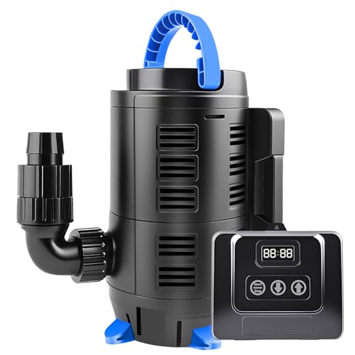 Forever Speed Teichpumpe für außen regelbar 180W Eco Motor Bachlaufpumpe 15000 L/h mit multifunktionalen Kontroller für Gartenteich, Fischteich, Springbrunnen