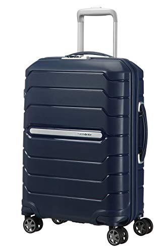 Samsonite Flux - Spinner S, Erweiterbarer Handgepäck, 55 cm, 37/44 L, Blau (Navy Blue)