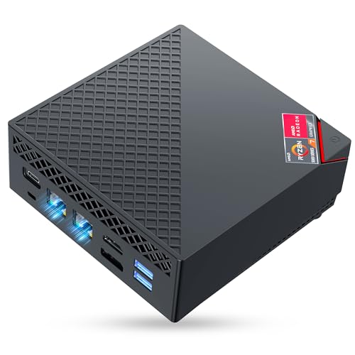 NiPoGi AM06 PRO Mini PC АMD Ryzen 7 7730U(Besser als i7-1255U/R5 5500U, 8C/16T, bis zu 4,5 GHz), 32 GB DDR4 1 TB M.2 SSD Mini Desktop Computer W-11 Pro für Büro/Schule, Dual-LAN, HDMI, WiFi 6, BT 5.2.