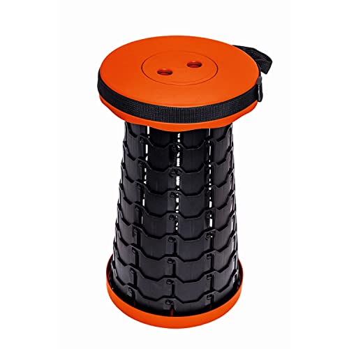 Avit Klapphocker Höhenverstellbar, Tragbarer Teleskophocker 6–46 cm, bis 200 kg belastbar, Rutschfester Stand, Leicht, Campinghocker für Baustelle, Garten, Angeln, Wandern, Picknick, BBQ, AV00010