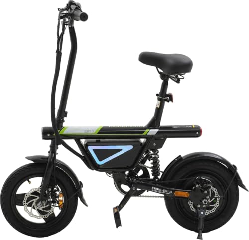 Klappbares City E-Bike Max 50Km Reichweite | 432-Wh-Akku,Mittelaufhängung,Duale Scheibenbremsen, MaxTragkraft 120 kg, 3 Modi 10/15/25 km/h,Mit anpassbarer RGB-Beleuchtung