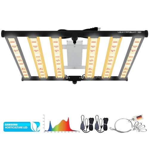 THE GROW 320 Watt Vollspektrum LED (mit UV- und Infrarotlicht) mit 1170 Dioden, leistungsstarke Pflanzenlampe, Dimmbar, Daisy-Chain Funktion, optimal für Growzelt / 2,9 umol/J