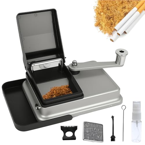 Rolling Machine, Manuell Zigarettenstopfmaschine Stopfmaschine für Zigaretten, mit Zubehör Aufbewahrungsbox, 21,5 x 15,5 x 9,5 cm