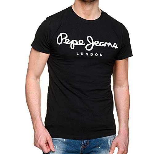 Pepe Jeans Herren Original Stretch N T Shirt, 999schwarz, L EU