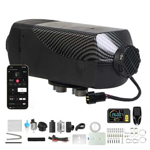 Sunster 2KW Luft Dieselheizung Standheizung, 12V 24V Diesel Standheizung mit LCD-Display, Fernbedienung & Bluetooth-APP, Auto Start Stopp, 10L Dieselheizung für Auto RV LKW Wohnmobil