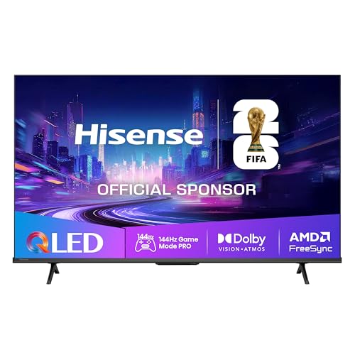 Hisense 43E7Q PRO Fehrnseher,43 Zoll, 4K UHD QLED, Smart TV,144Hz Game Mode PRO,Filmaker Mode, AMD FreeSync Premium,AI HDR Upscaler,Dolby Vision IQ,Dolby Atmos,Sprachsteuerung [2025]