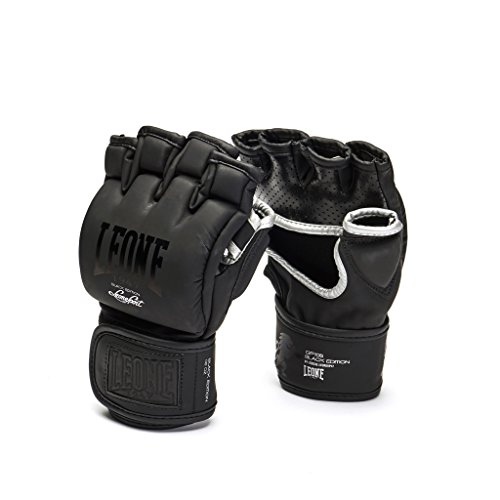 LEONE 1947, Black Edition MMA-Handschuhe, Unisex-Erwachsene, Schwarz, M, GP105
